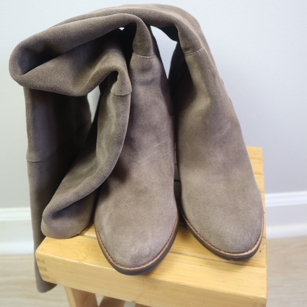 Vince Camuto Suede Over-the-Knee Boots – Gray – Women’s Size 9
